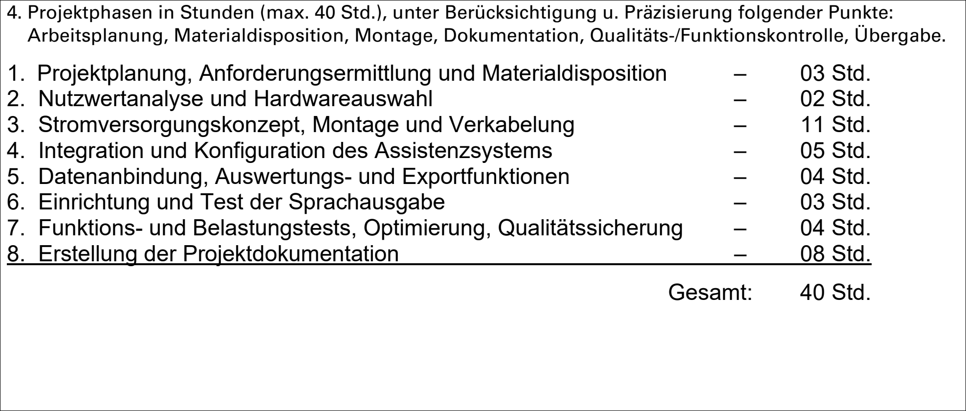 Beispiel für ein ausgefülltes Feld 4
